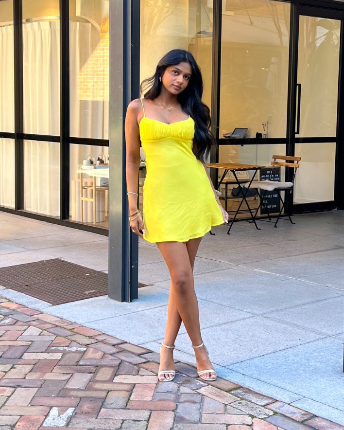 Methyr Mini Dress - Yellow