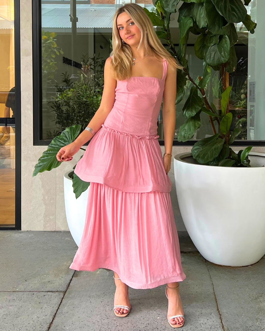 Zyra Maxi Dress - Pink