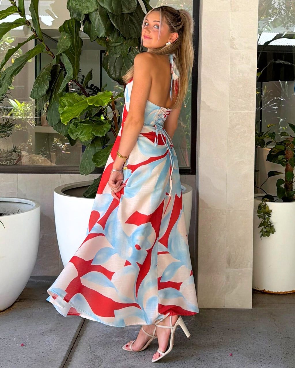 Agustina Maxi Dress - Blue Multi