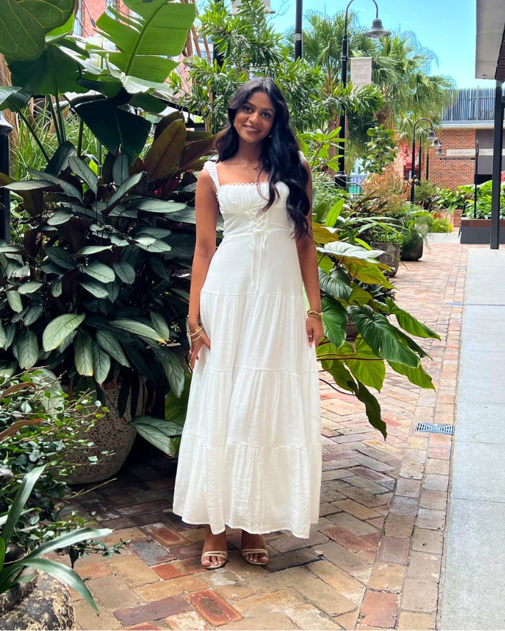 Calipo Maxi Dress - White