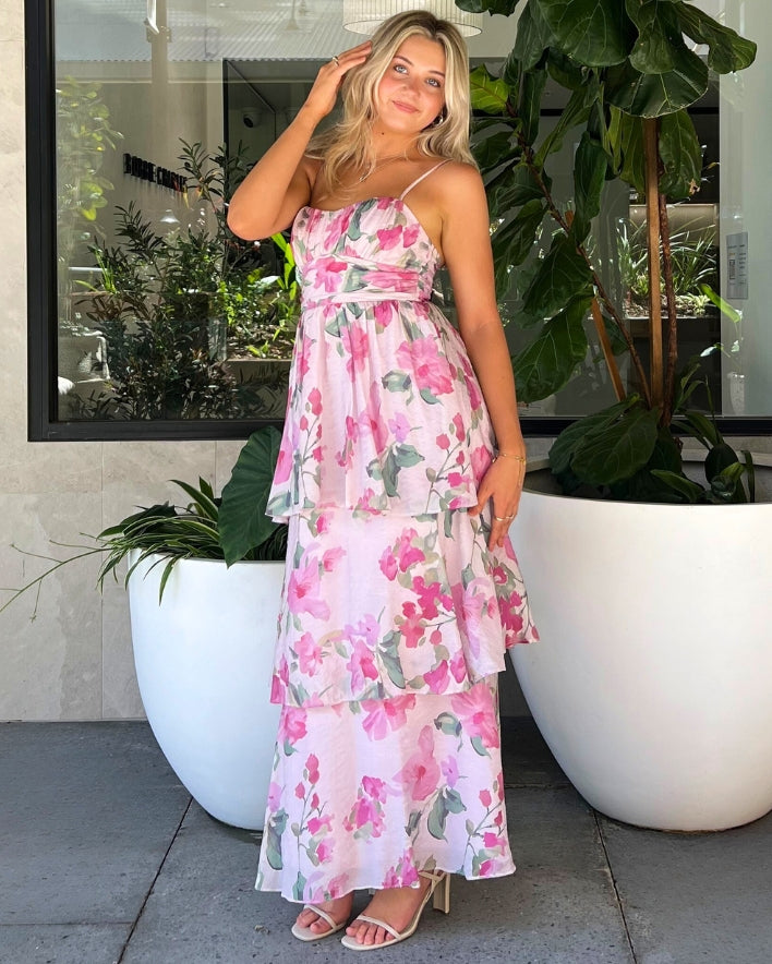 Barnia Maxi Dress - Pink