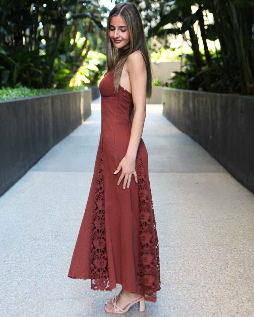 Bambi Maxi Dress - Chocolate