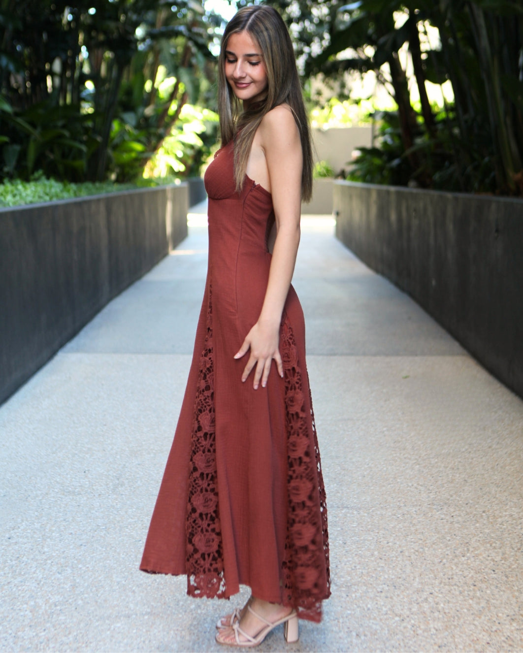 Bambi Maxi Dress - Chocolate