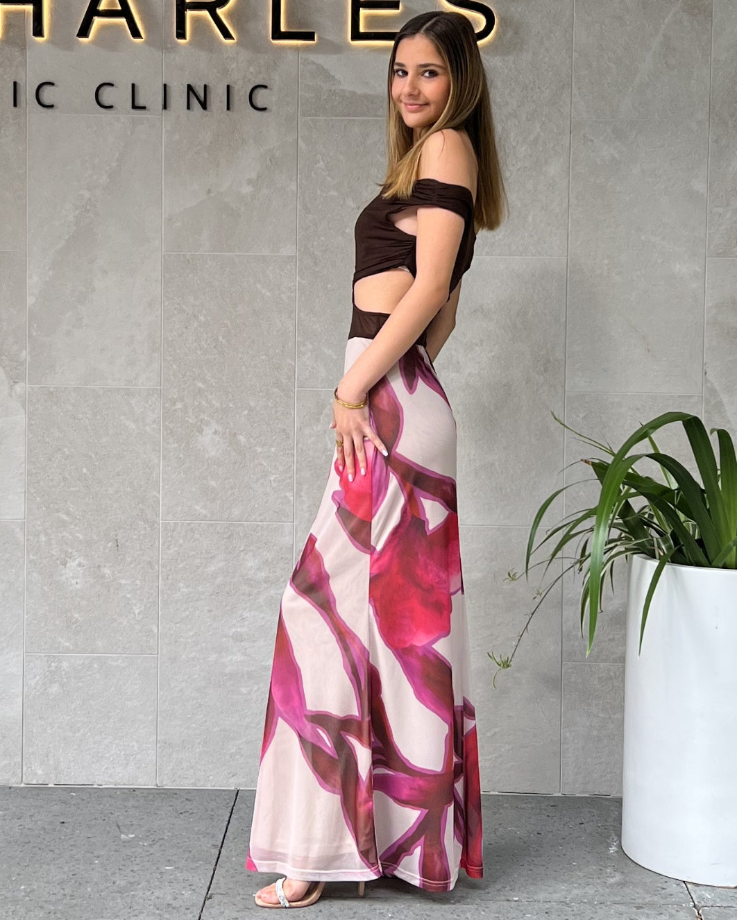 Amaya Maxi Dress - Chocolate