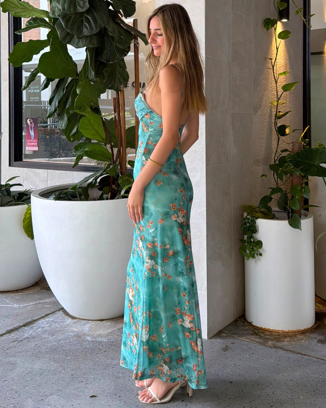 Hina Maxi Dress - Green Multi