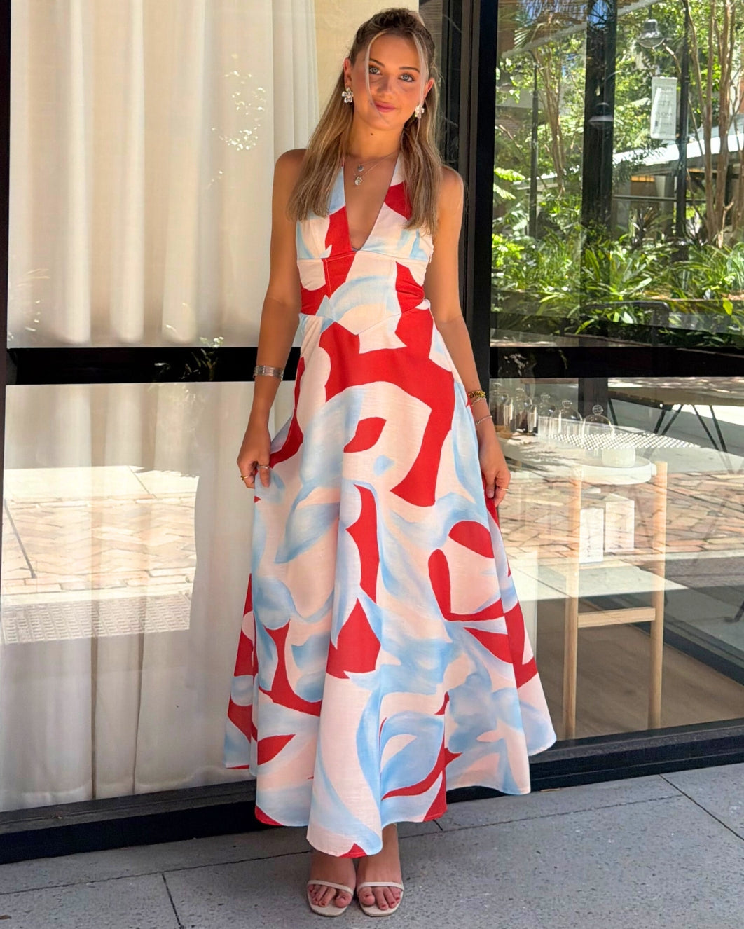 Agustina Maxi Dress - Blue Multi