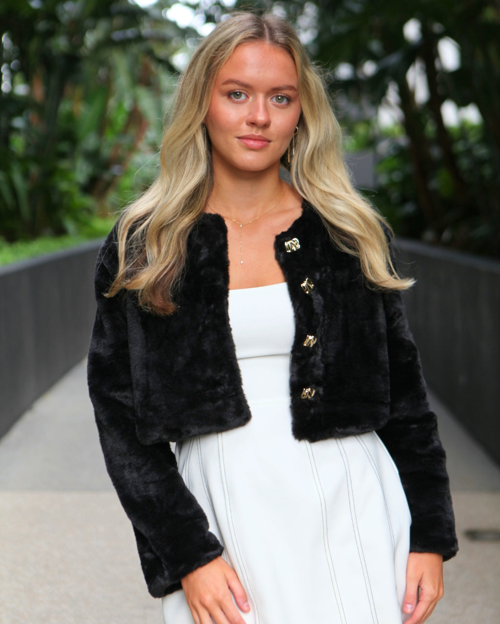 Risa Crop Jacket - Black