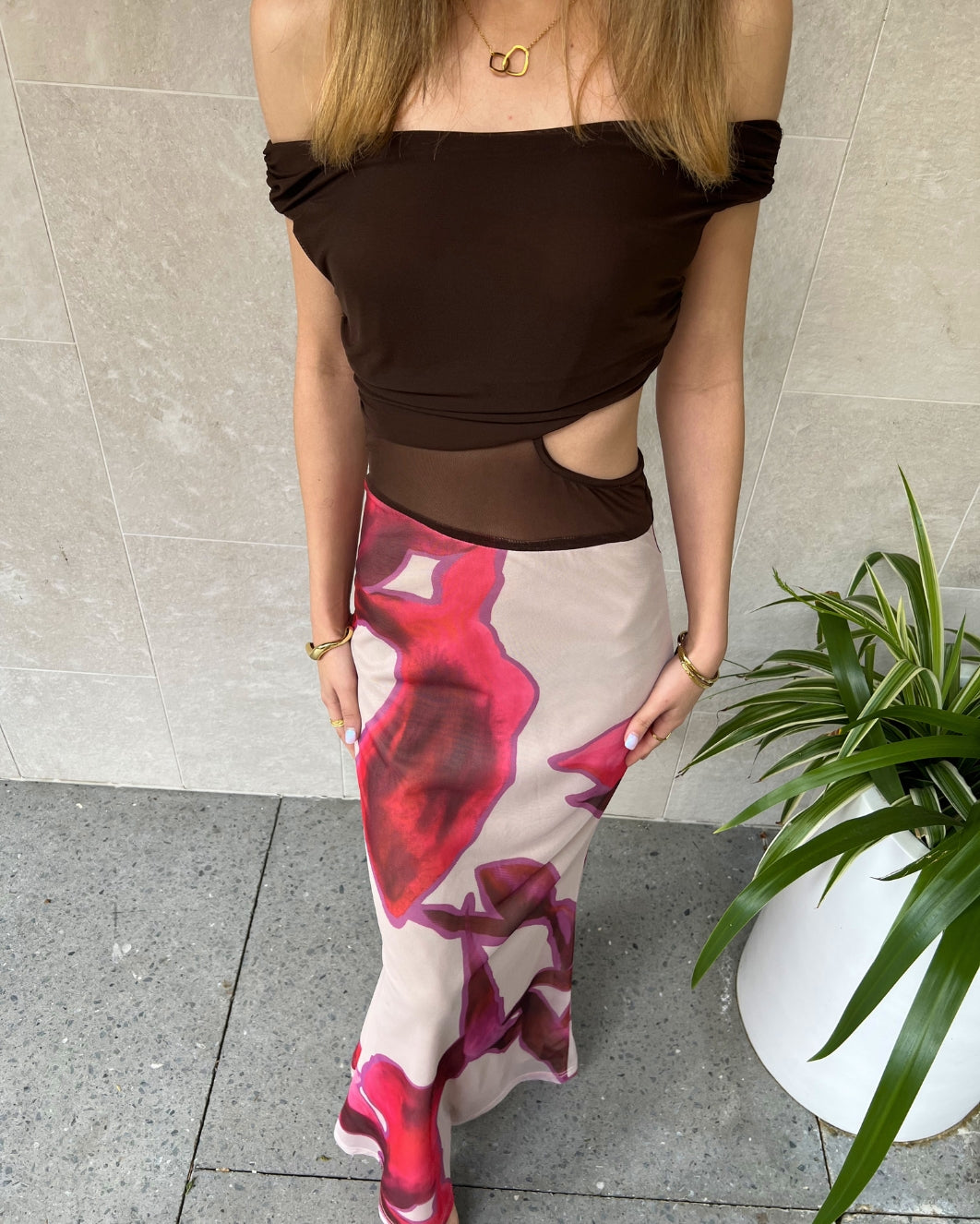 Amaya Maxi Dress - Chocolate