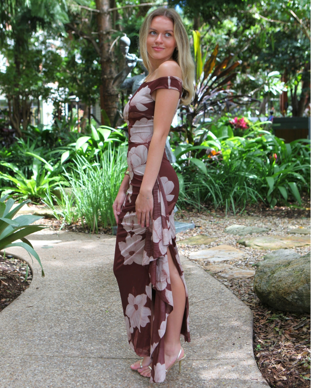 Bruna Maxi Dress - Brown
