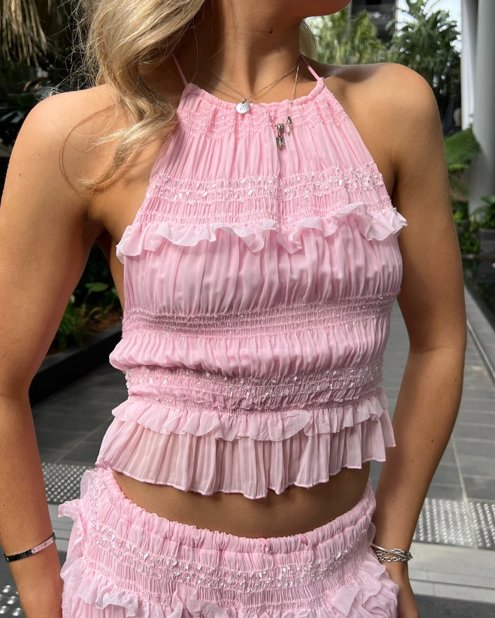 Scarlett Set Top - Pink