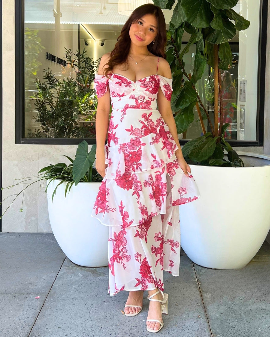 Zira Maxi Dress - Red