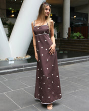 Load image into Gallery viewer, Bobbie Ric Rac Maxi Dress - Chocolate
