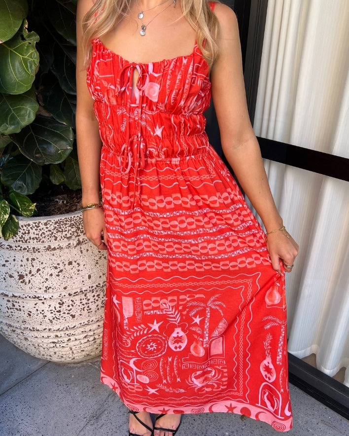 Shar Maxi Dress - Red