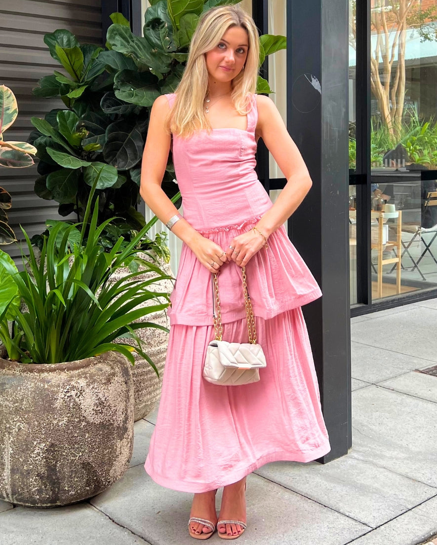 Zyra Maxi Dress - Pink
