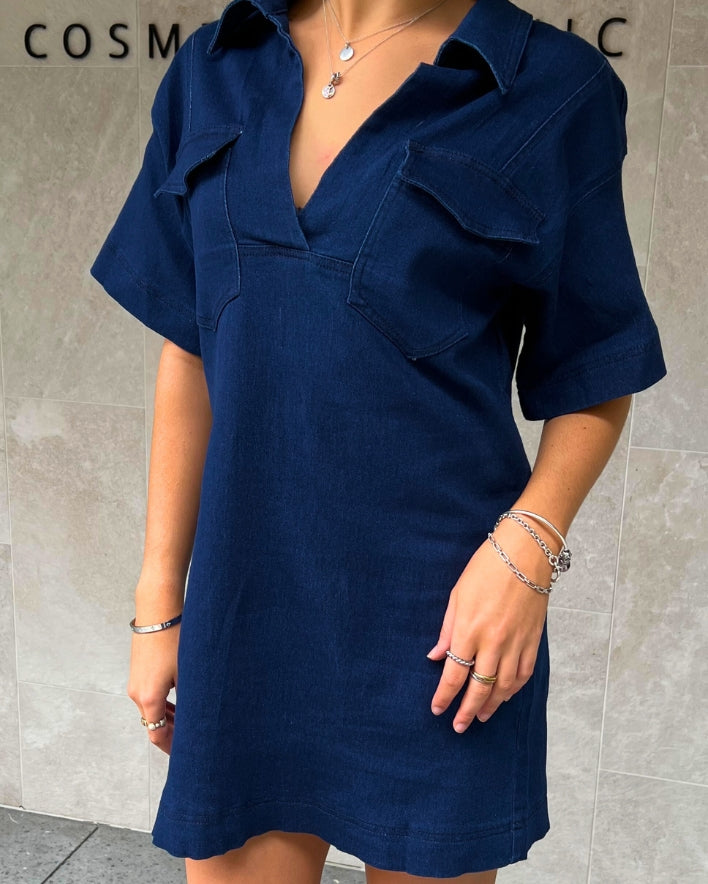 Belinda Mini Dress - Indigo