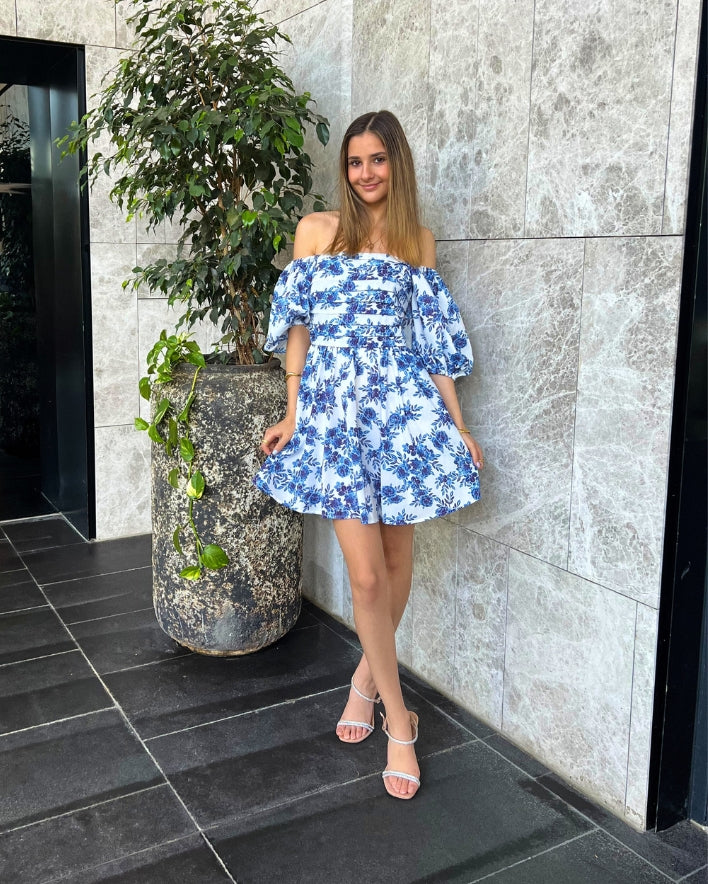 Calla Mini Dress - Blue
