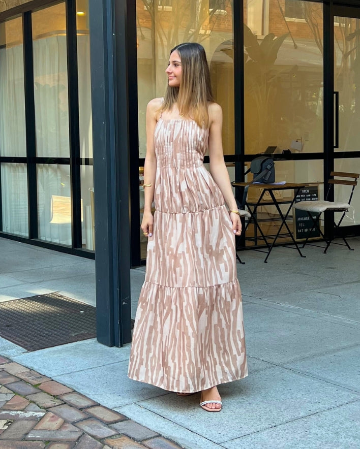 Calliope Maxi Dress - Coffee