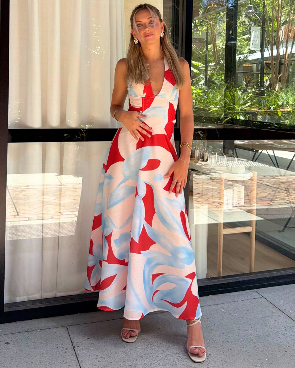 Agustina Maxi Dress - Blue Multi