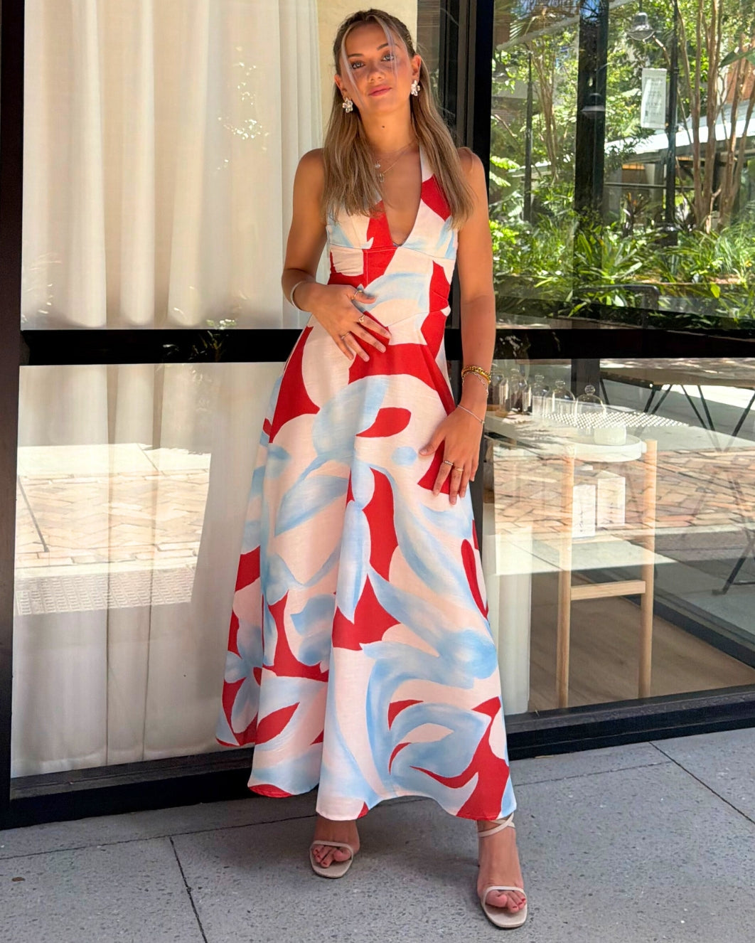 Agustina Maxi Dress - Blue Multi