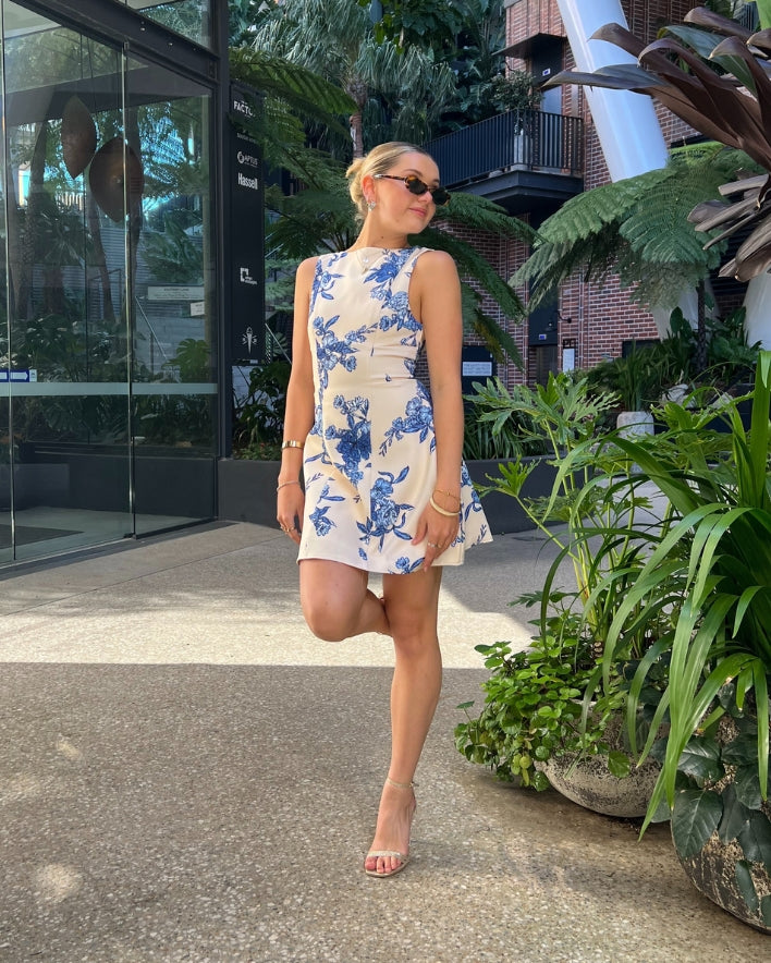 Lani Mini Dress - Blue