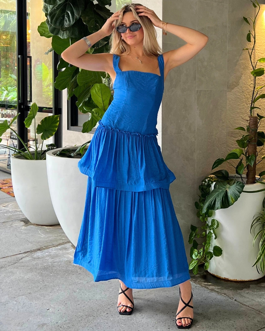 Zyra Maxi Dress - Blue