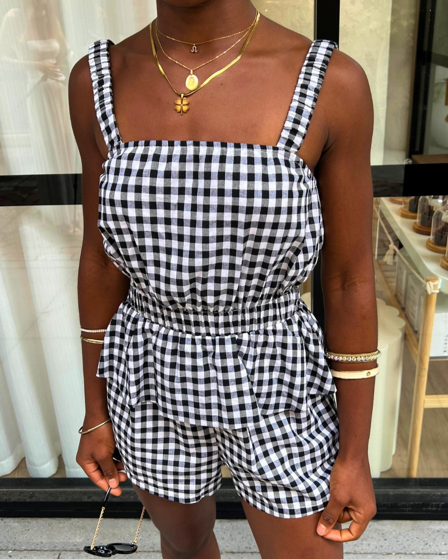 Romy Playsuit - Black/White