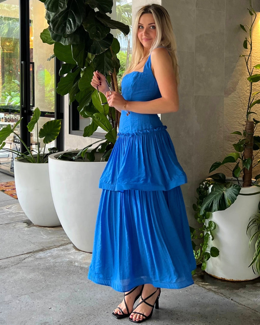 Zyra Maxi Dress - Blue