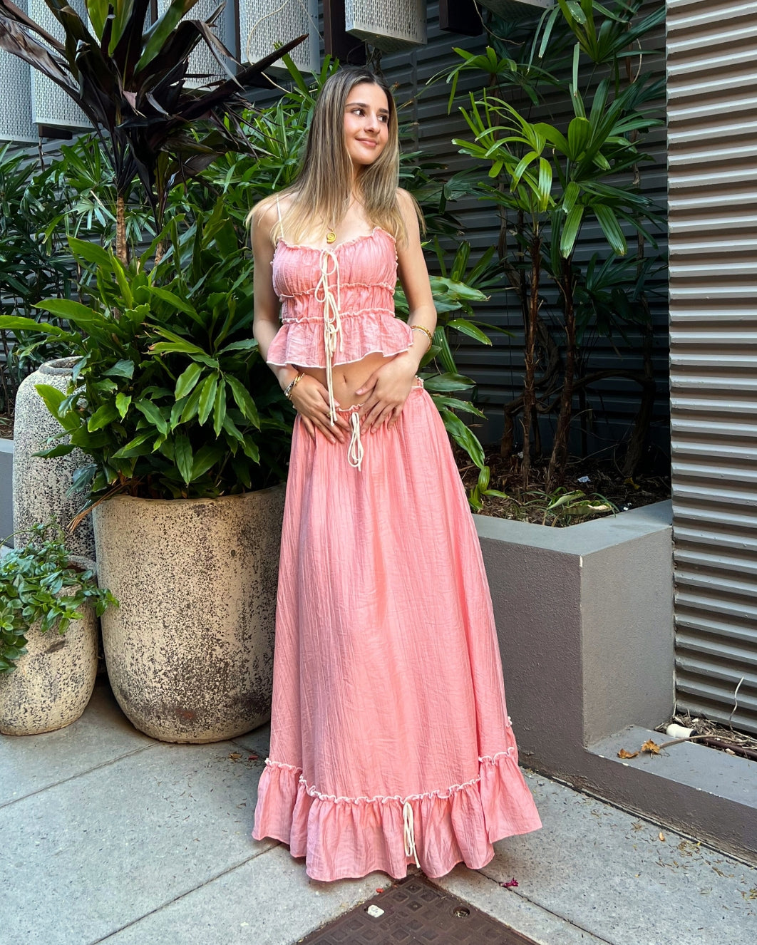 Maisie Set Skirt - Apricot
