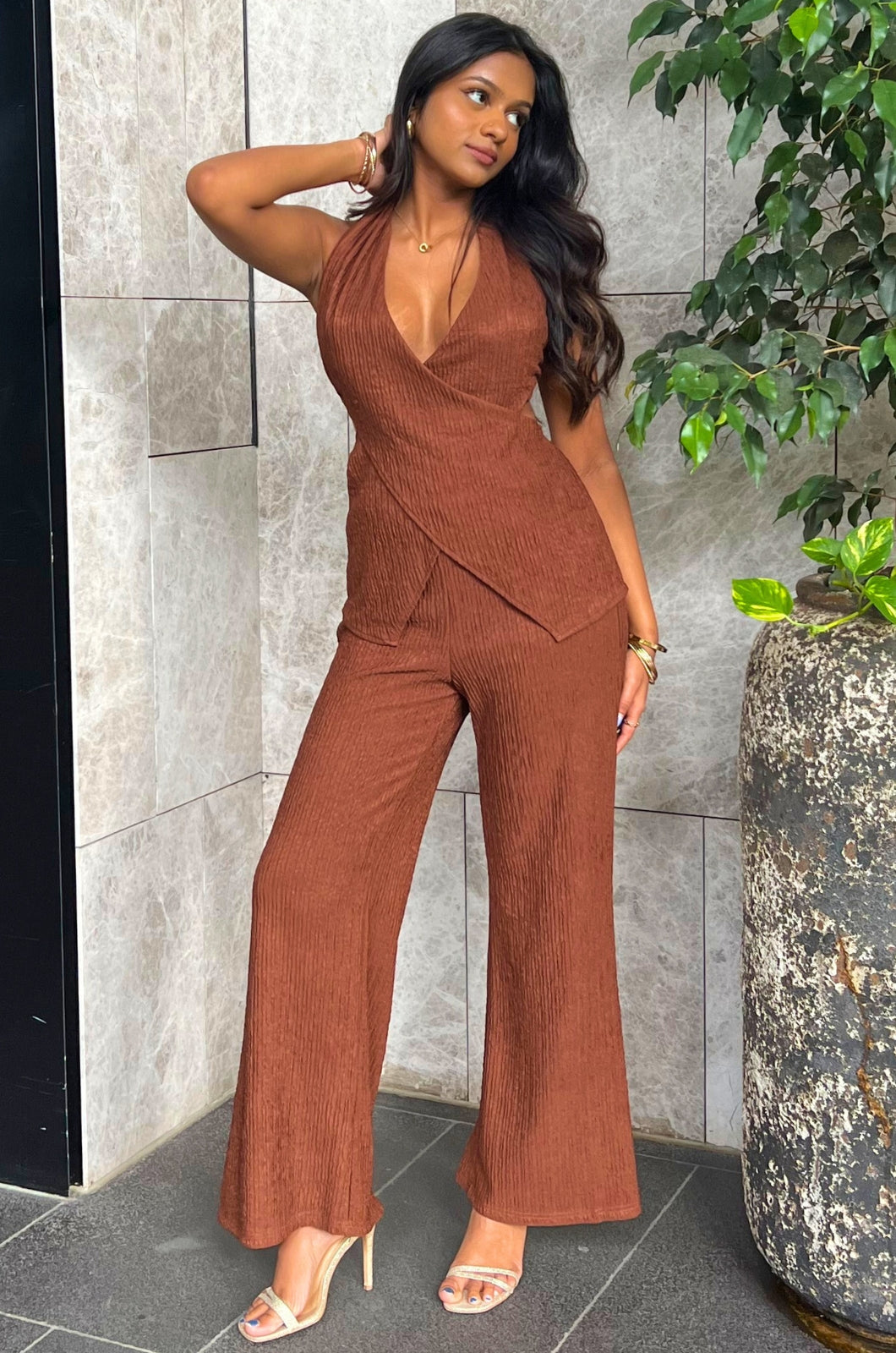 Emily Set Pants - Chocolate