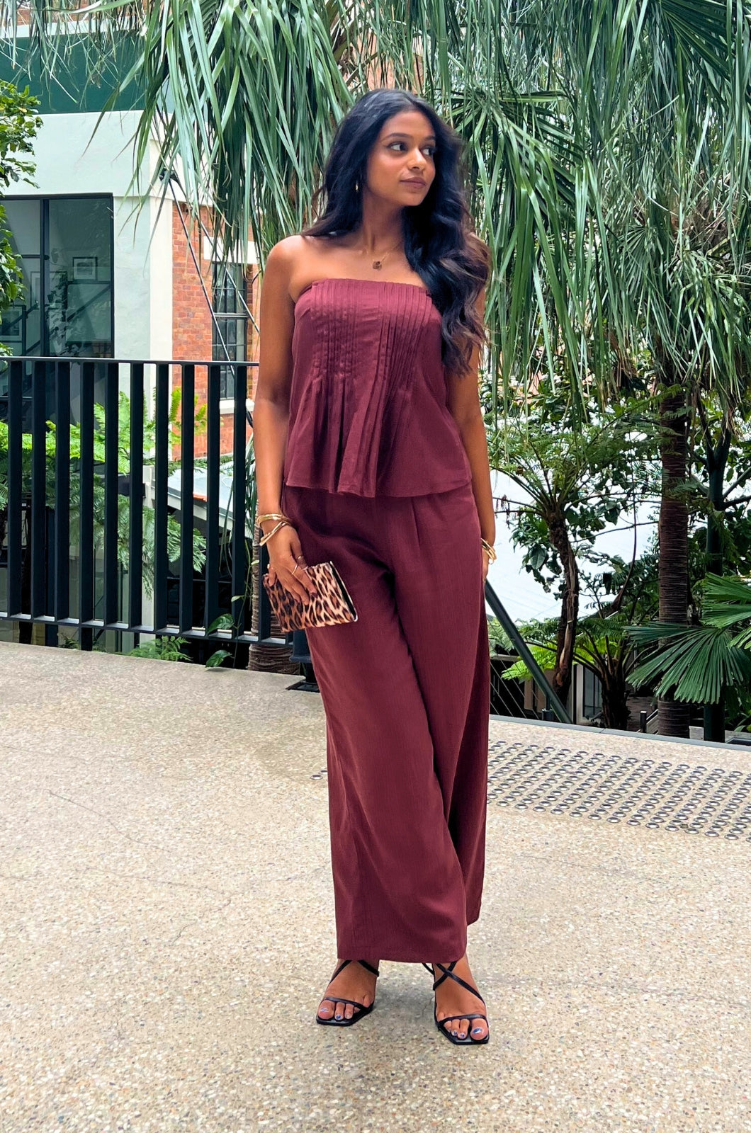 Liliana Set Pants - Brown