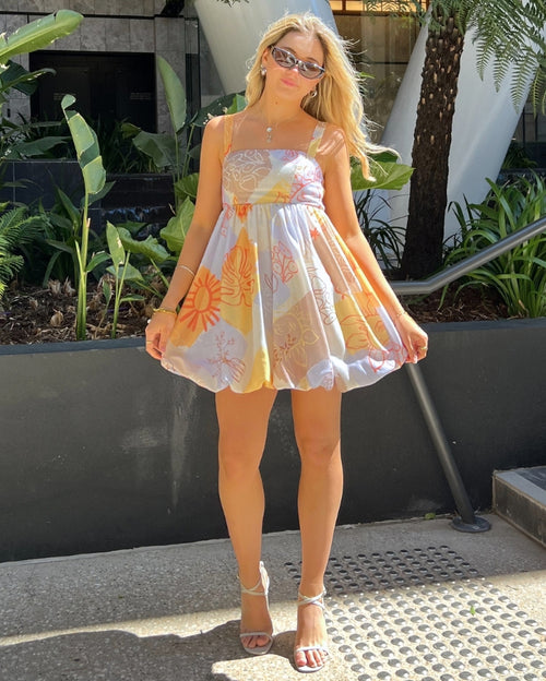 Abbey Mini Dress - Yellow