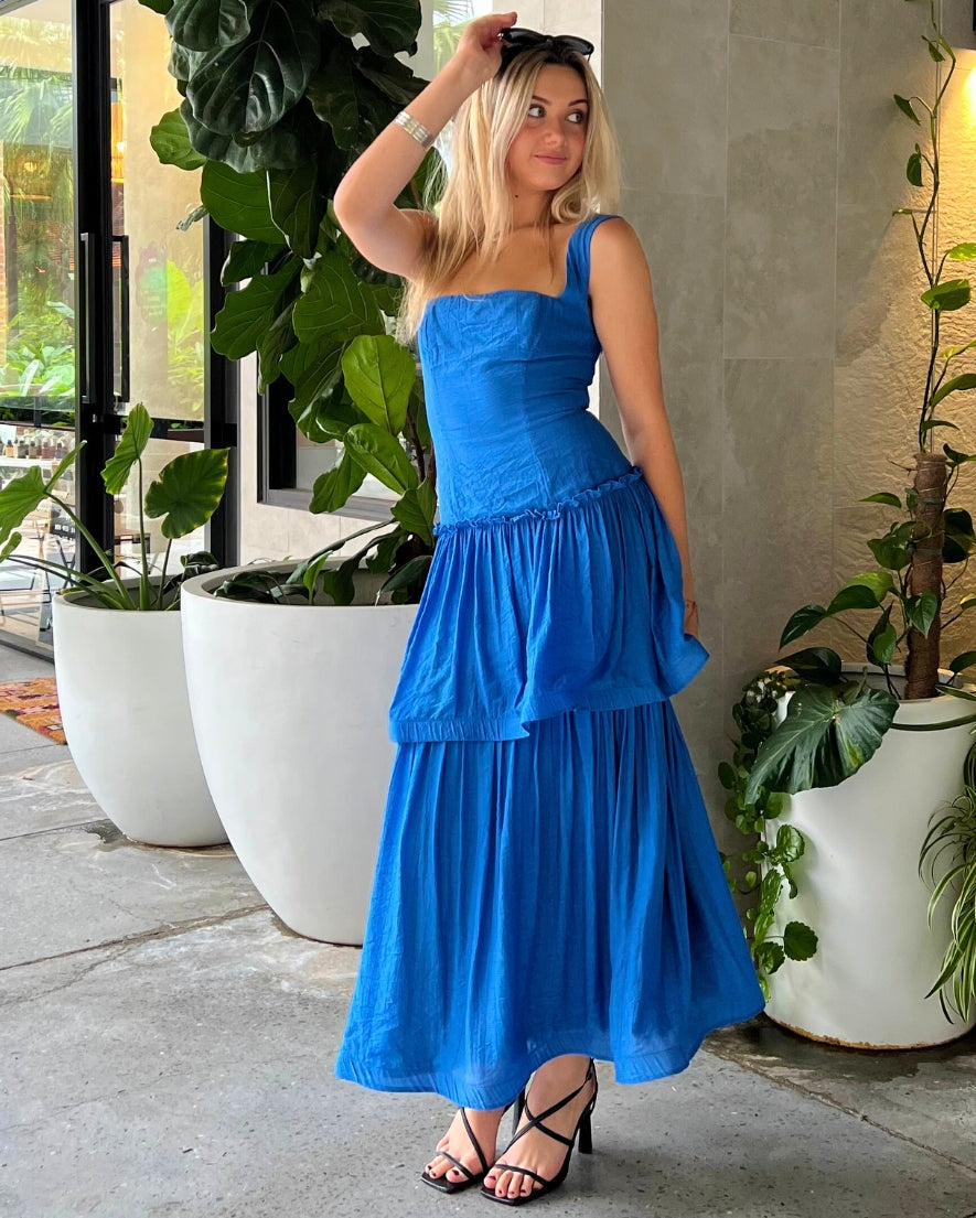 Zyra Maxi Dress - Blue
