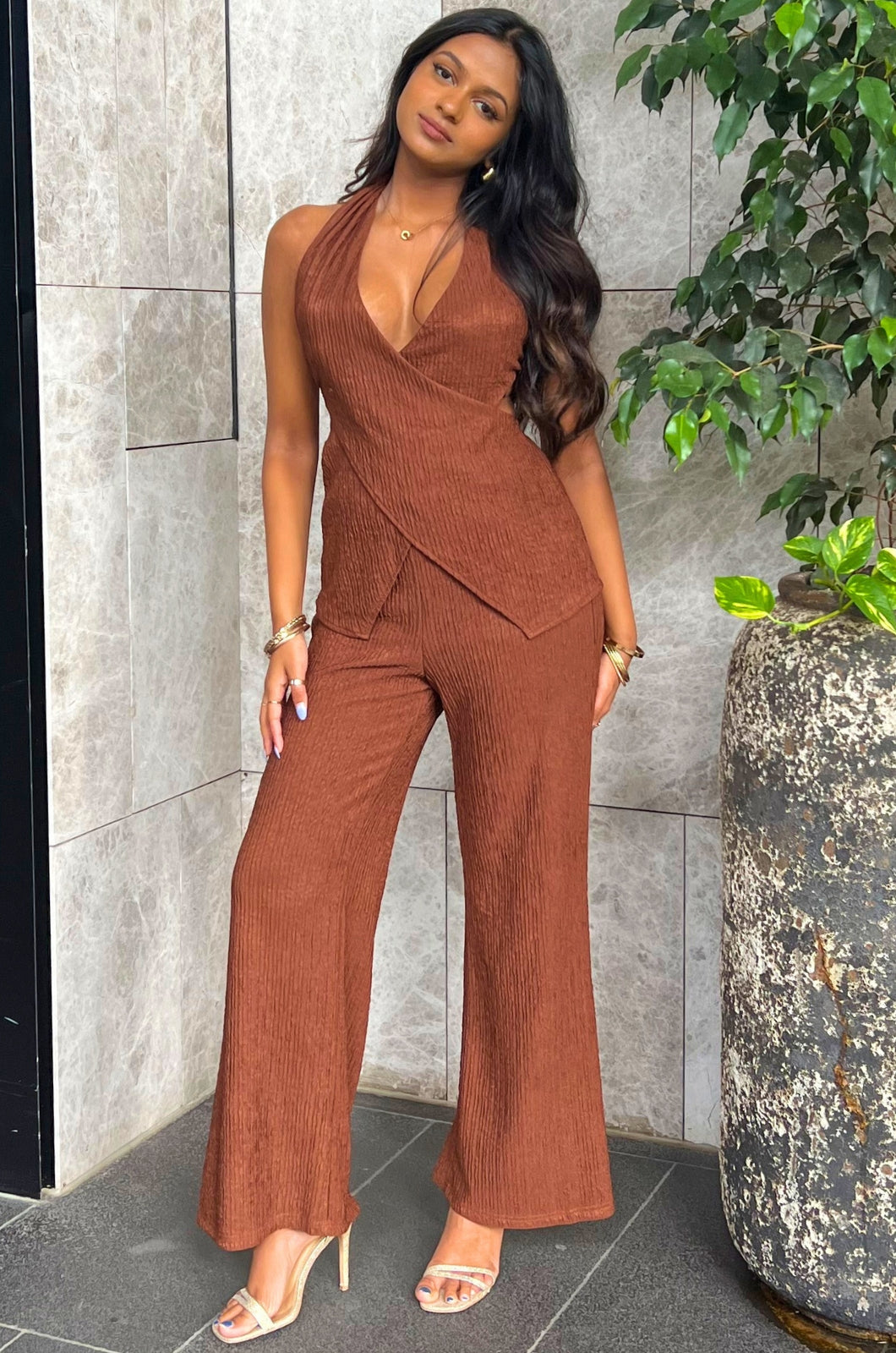 Emily Set Top - Chocolate