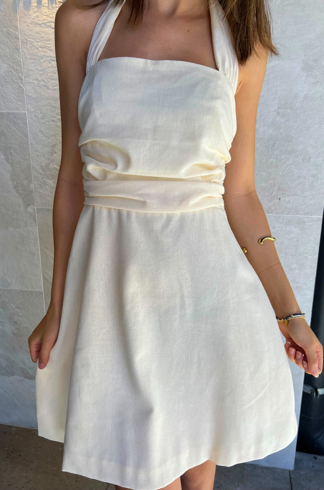 Alena Mini Dress - Cream