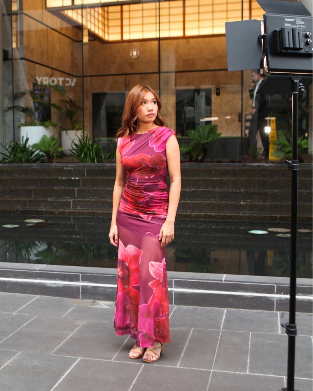 Mireya Maxi Dress - Fuchsia