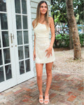 Raqui Mini Dress - Nude