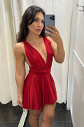 The Perfect Date Mini Dress - Red