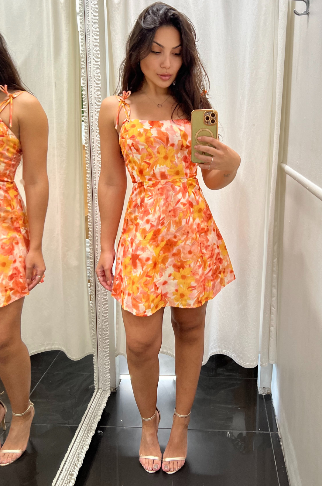 Kaya Mini Dress - Peach