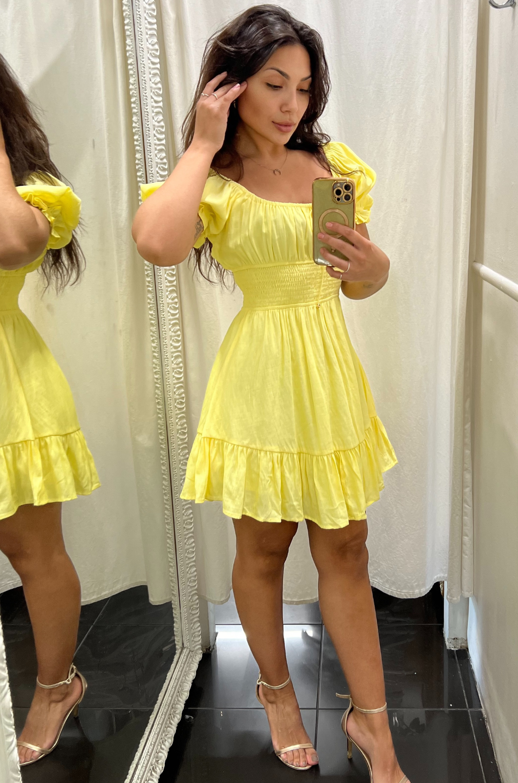 Jorja Mini Dress - Lemon