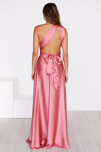 The Perfect Date Satin Maxi - Rose