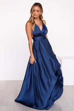 Load image into Gallery viewer, The Perfect Date Satin Maxi - Navy
